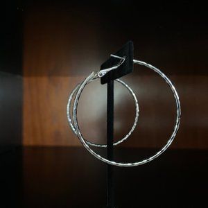 Silver hoop earrings